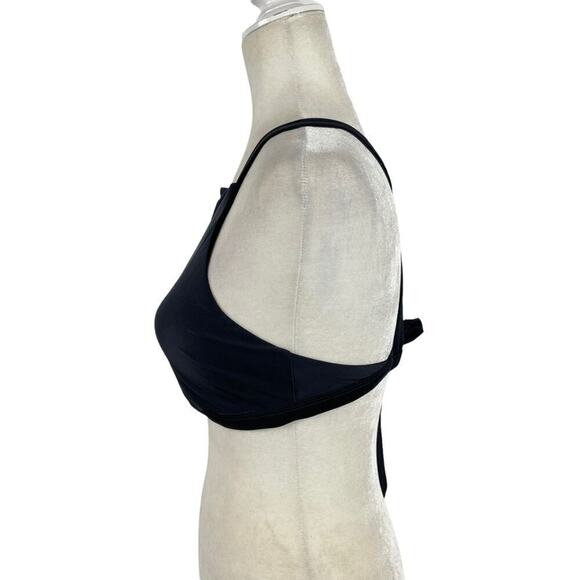 prAna Women's Black Regan High Neck Bikini Top with Mesh Detail Size Small - Picture 10 of 15